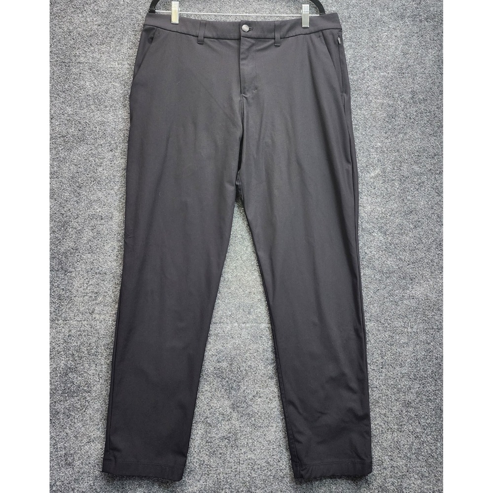 Lululemon Commission Pant Men's 36 Black Slim Golf Chino Tech Stretch Athleisure